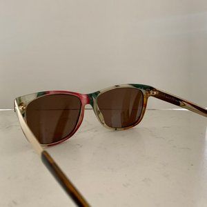 Authentic Gucci Brown and Floral Print Sunglasses